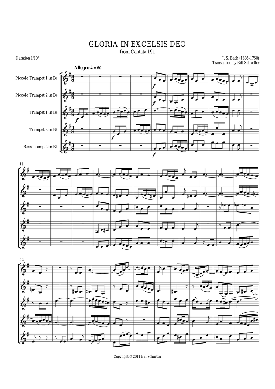 Gloria in Excelsis Deo, Cantata #191
