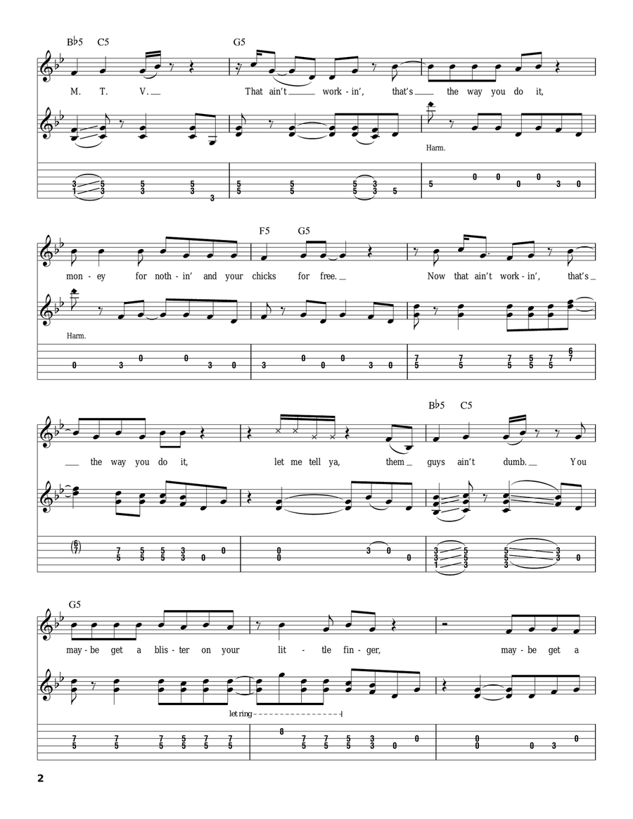 Money For Nothing Acoustic Guitar scores gallery preview page 2