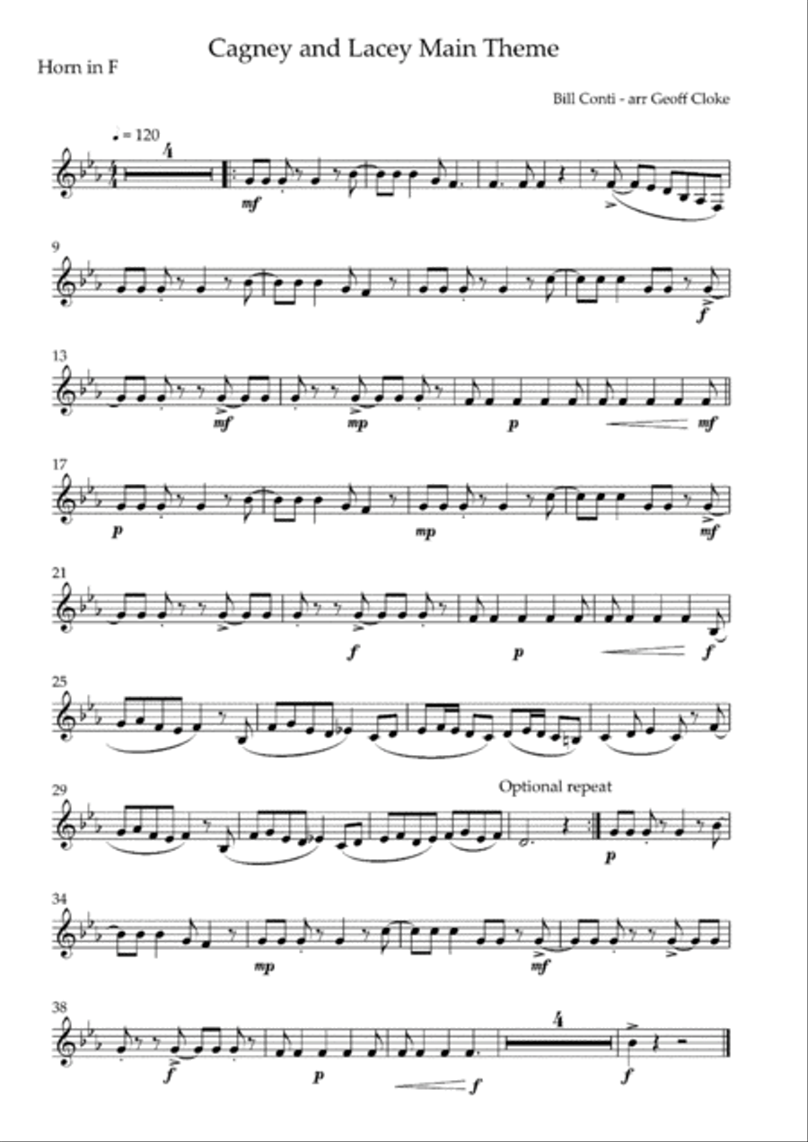 Cagney And Lacey Theme Brass Ensemble scores gallery preview page 4