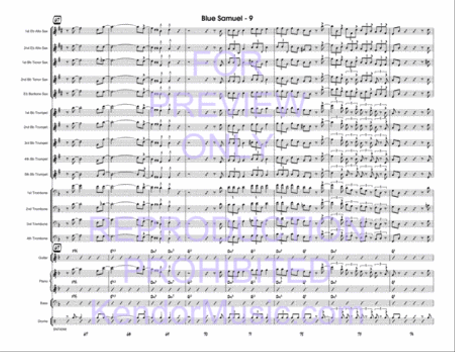Blue Samuel Blue Samuel Jazz Ensemble scores gallery preview page 10