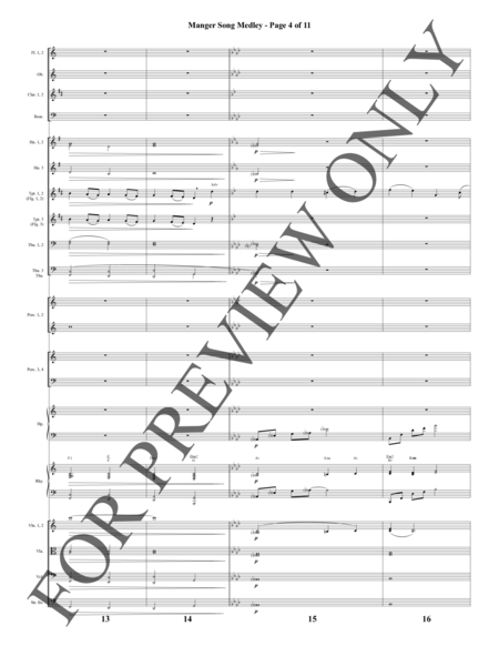 Manger Song (Medley) - Orchestration (pdf)