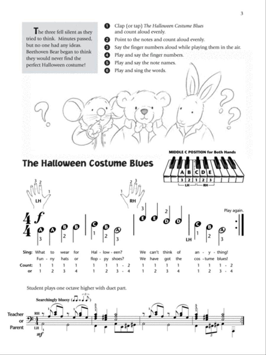 Music for Little Mozarts Halloween Fun, Book 2 Piano Method scores gallery preview page 2