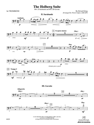 The Holberg Suite: 1st Trombone