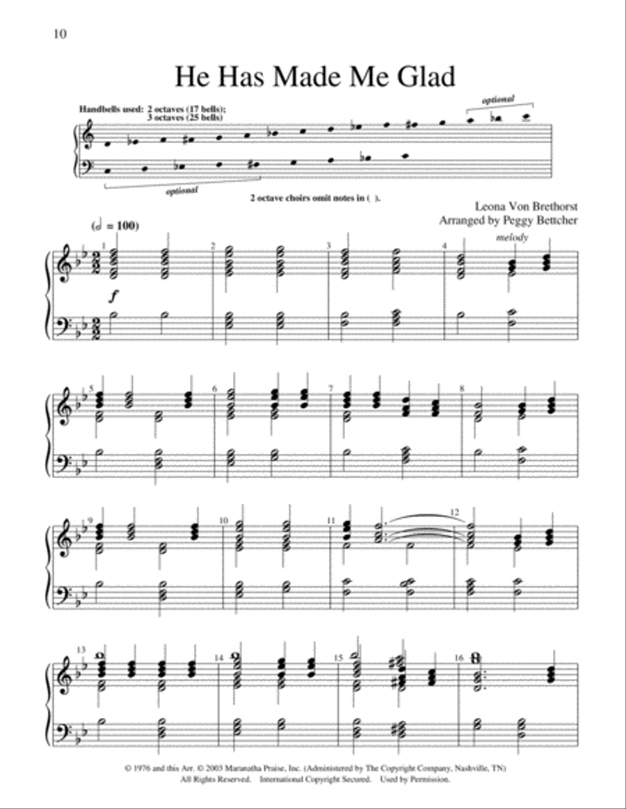 Easy to Ring Praise and Worship 3-Octaves scores gallery preview page 26