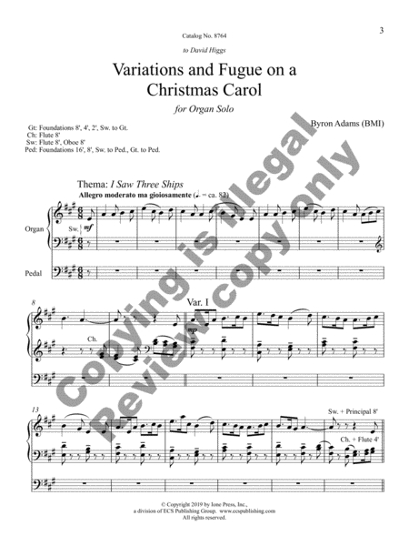 Variations and Fugue on a Christmas Carol image number null