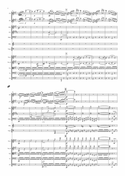 Concert-Paraphrase, Op.18, for 2 Flutes and Orchestra (arr.), Full Score