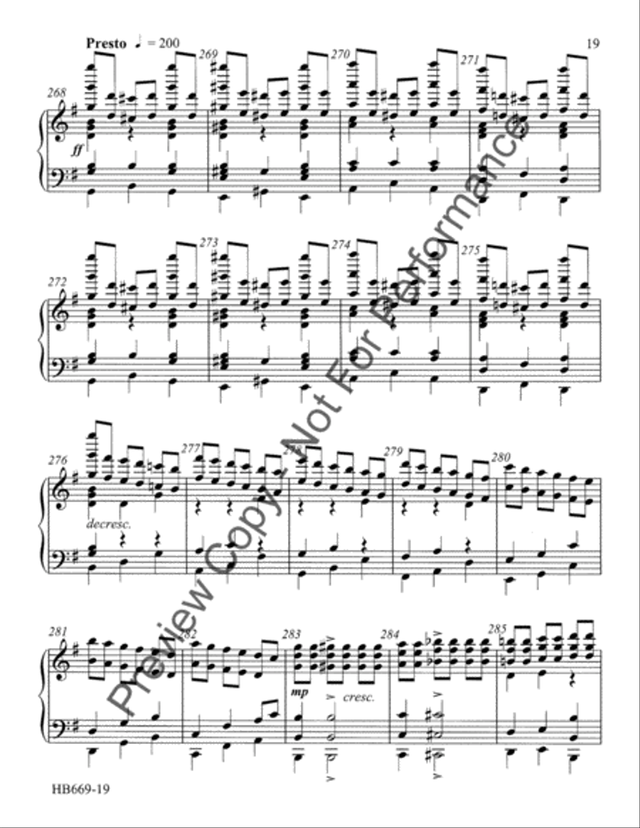 Overture to La Gazza Ladra from the Thieving Magpie Handbell Choir scores gallery preview page 19