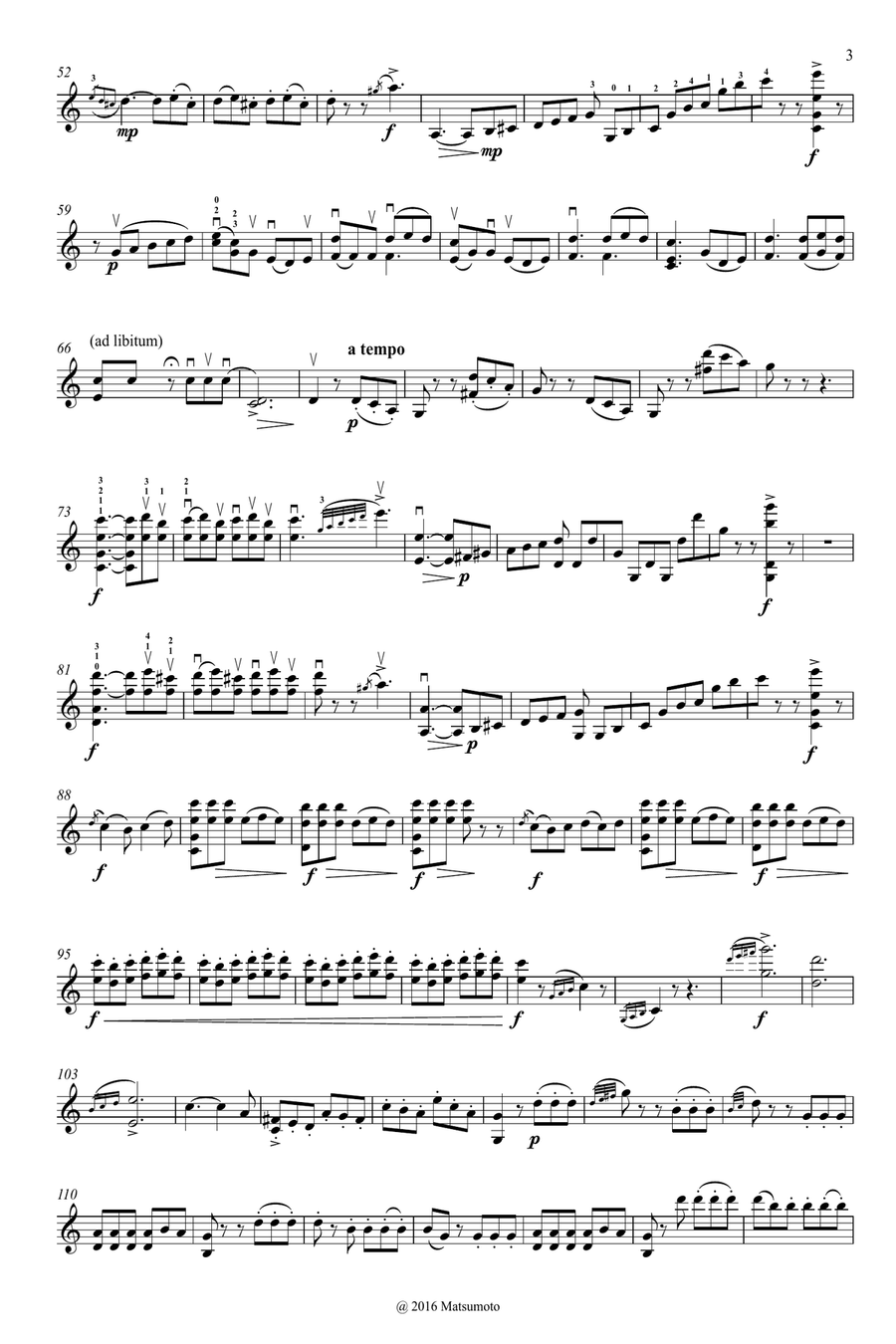 The Barber of Seville - Figaro's Aria for solo violin Chamber Music scores gallery preview page 3