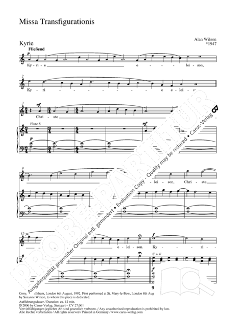 Missa Transfigurationis Missa Transfigurationis Women's Choir scores gallery preview page 5