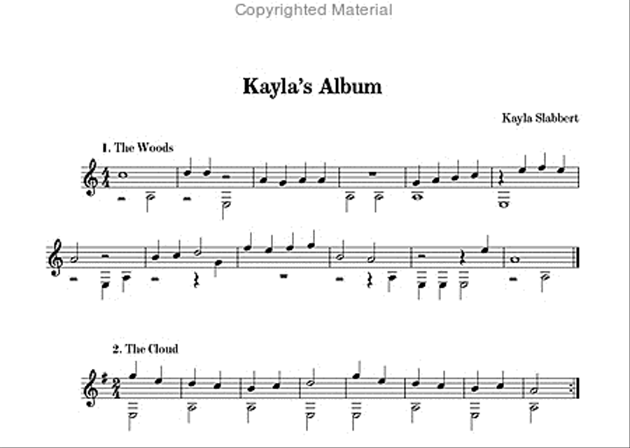 Kayla’s Album Kayla’s Album Classical Guitar scores gallery preview page 2