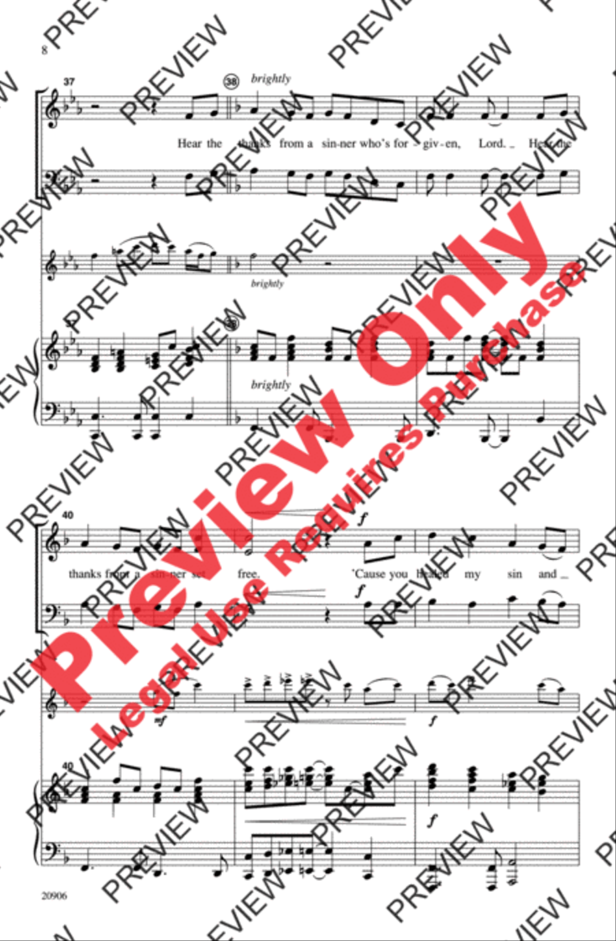 Is There Room for a Sinner? 3-Part scores gallery preview page 8