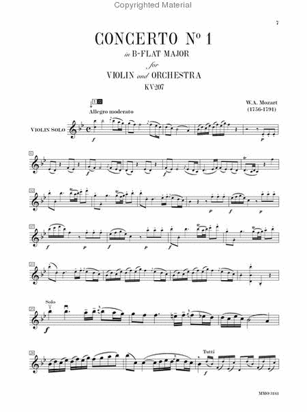 Violin Concerto No. 1 In B-flat Major KV207, KV 269 image number null