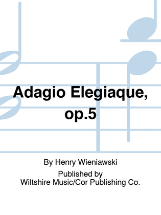 Book cover for Adagio Elegiaque, op.5