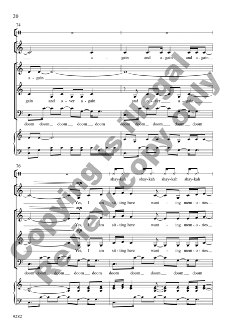 Wanting Memories Wanting Memories 3-Part scores gallery preview page 20