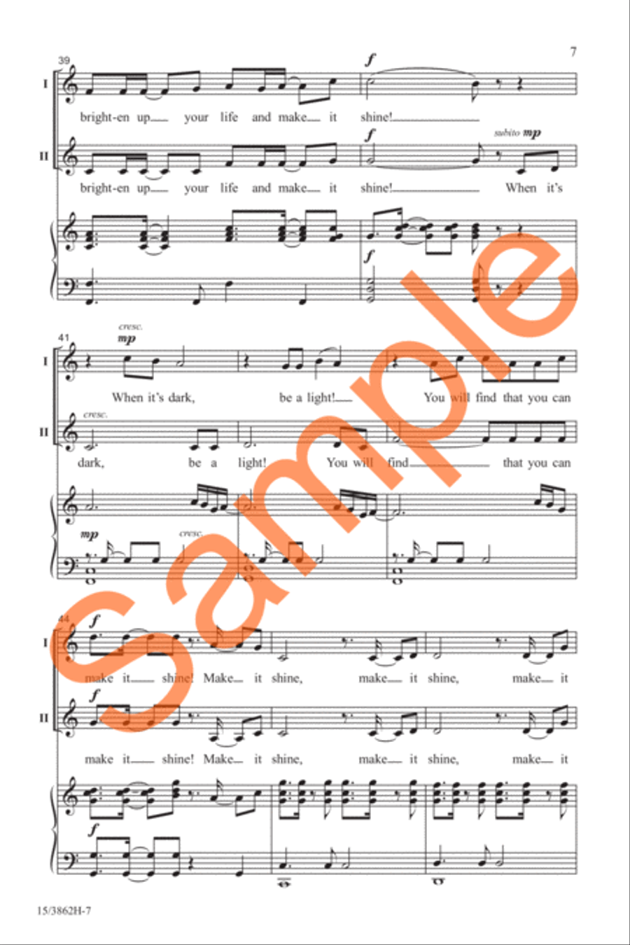 Make It Shine 2-Part scores gallery preview page 7