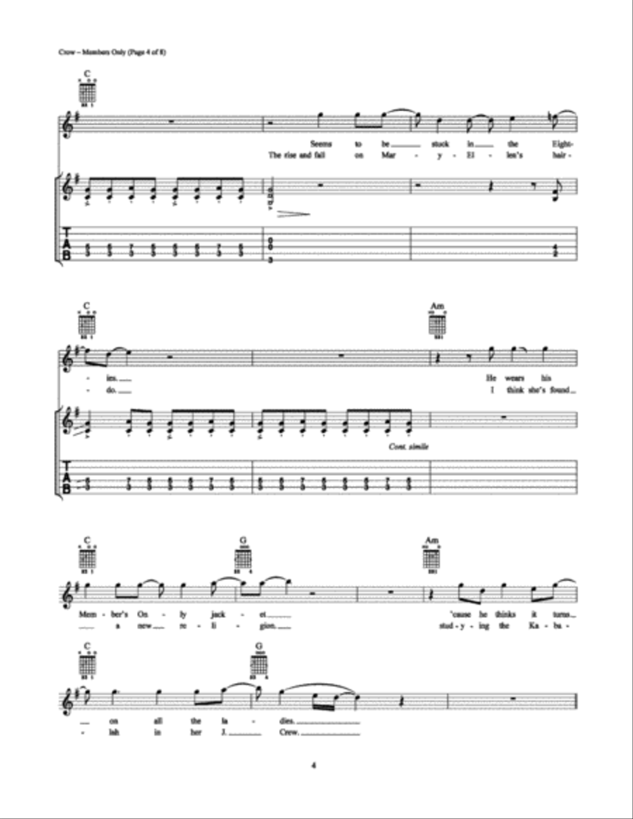 Members Only Electric Guitar scores gallery preview page 4