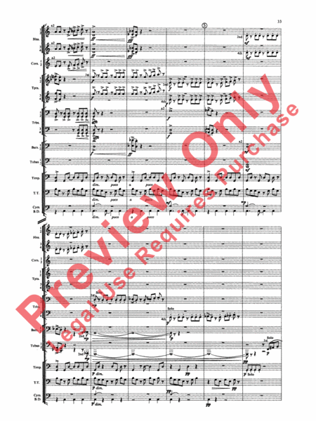 Symphony for Brass and Percussion (score only)