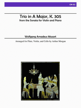 Book cover for Trio in A Major, KV305 for Flute, Violin and Cello