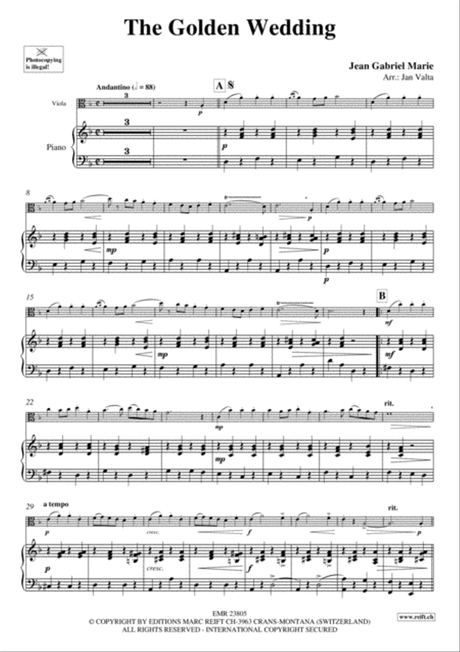 The Golden Wedding Viola scores gallery preview page 3