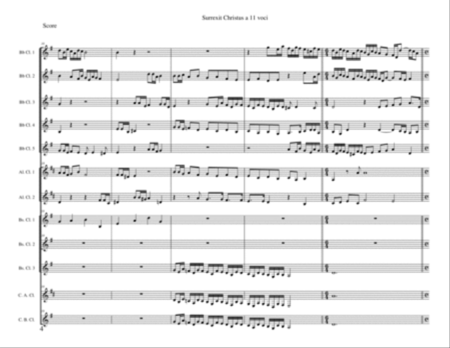 Surrexit Christus in 11 Voices Woodwind Ensemble scores gallery preview page 4
