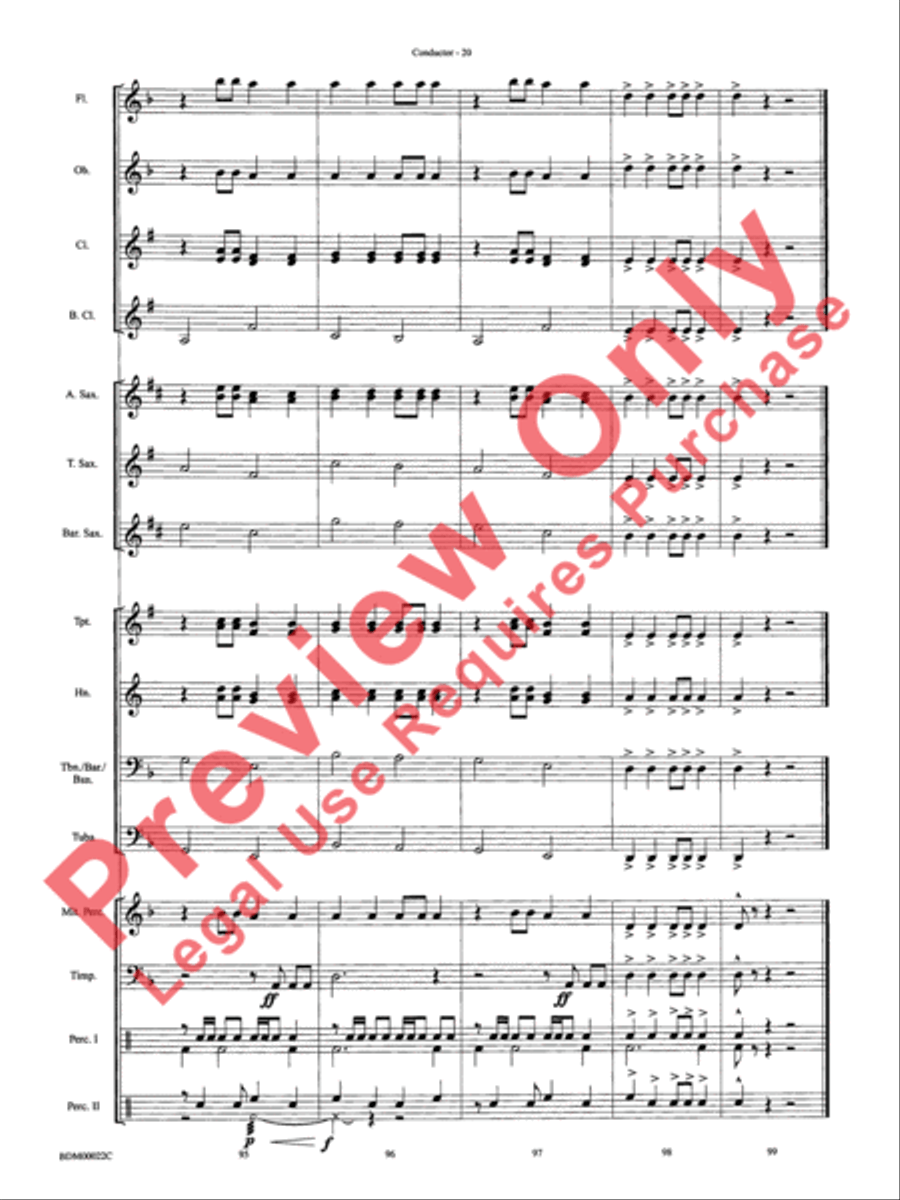 Ancient Moon Concert Band scores gallery preview page 23