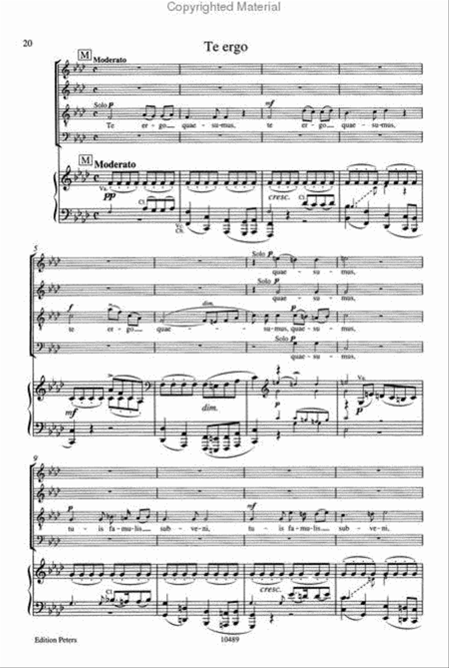 Te Deum (Vocal Score) 4-Part scores gallery preview page 4