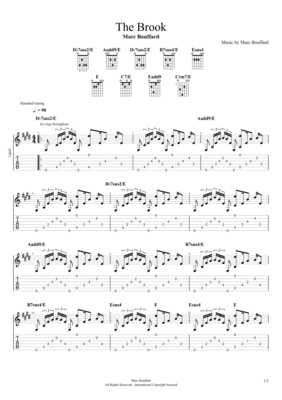 The Brook Acoustic Guitar scores gallery preview page 1