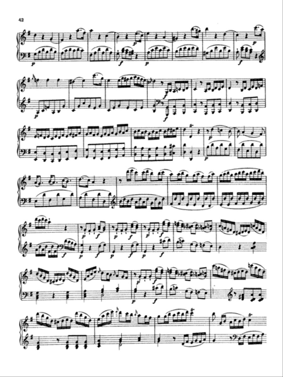 Mozart: Piano Sonata No. 5 in G Major Piano Solo scores gallery preview page 3
