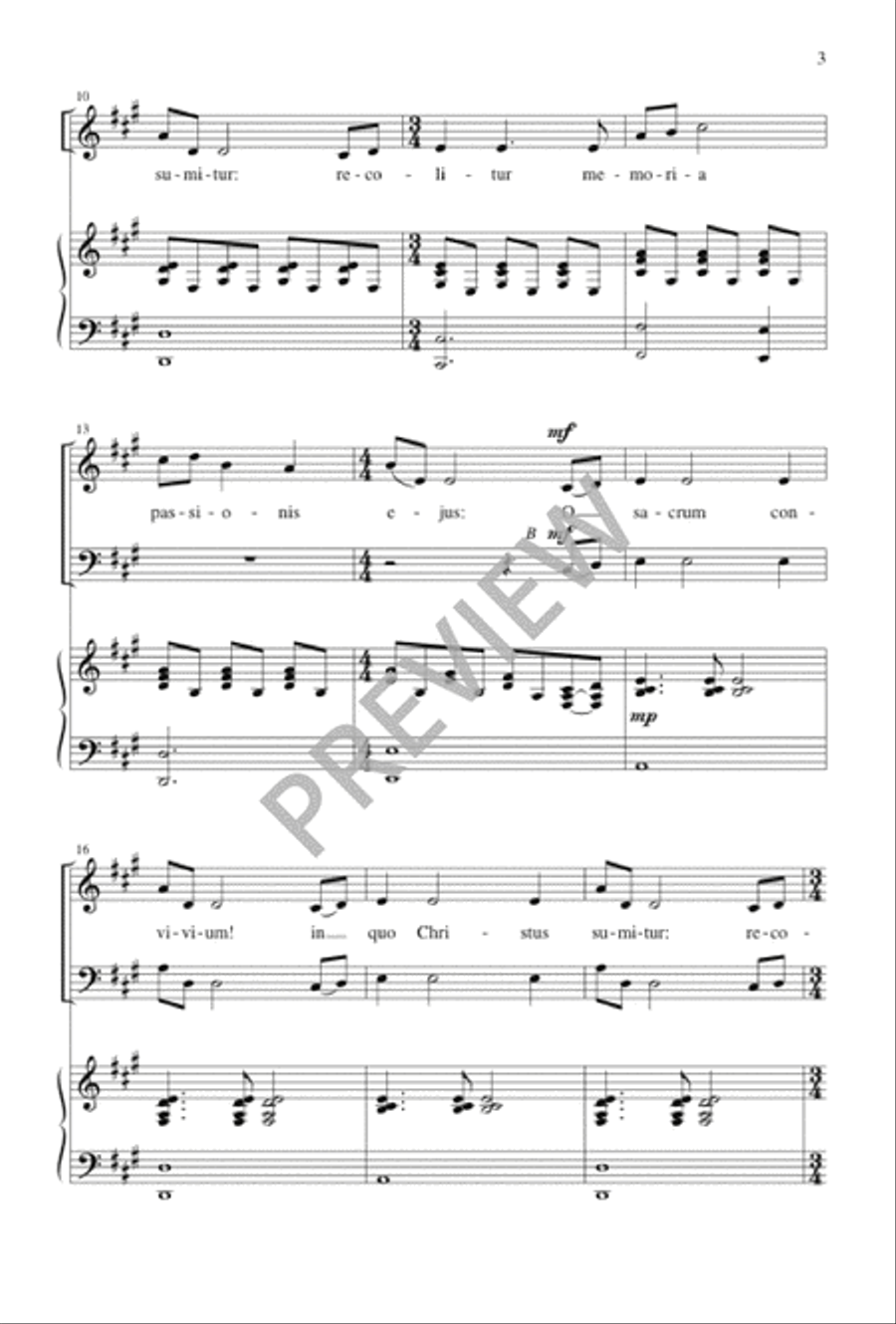 O Sacrum Convivium O Sacrum Convivium 3-Part scores gallery preview page 4