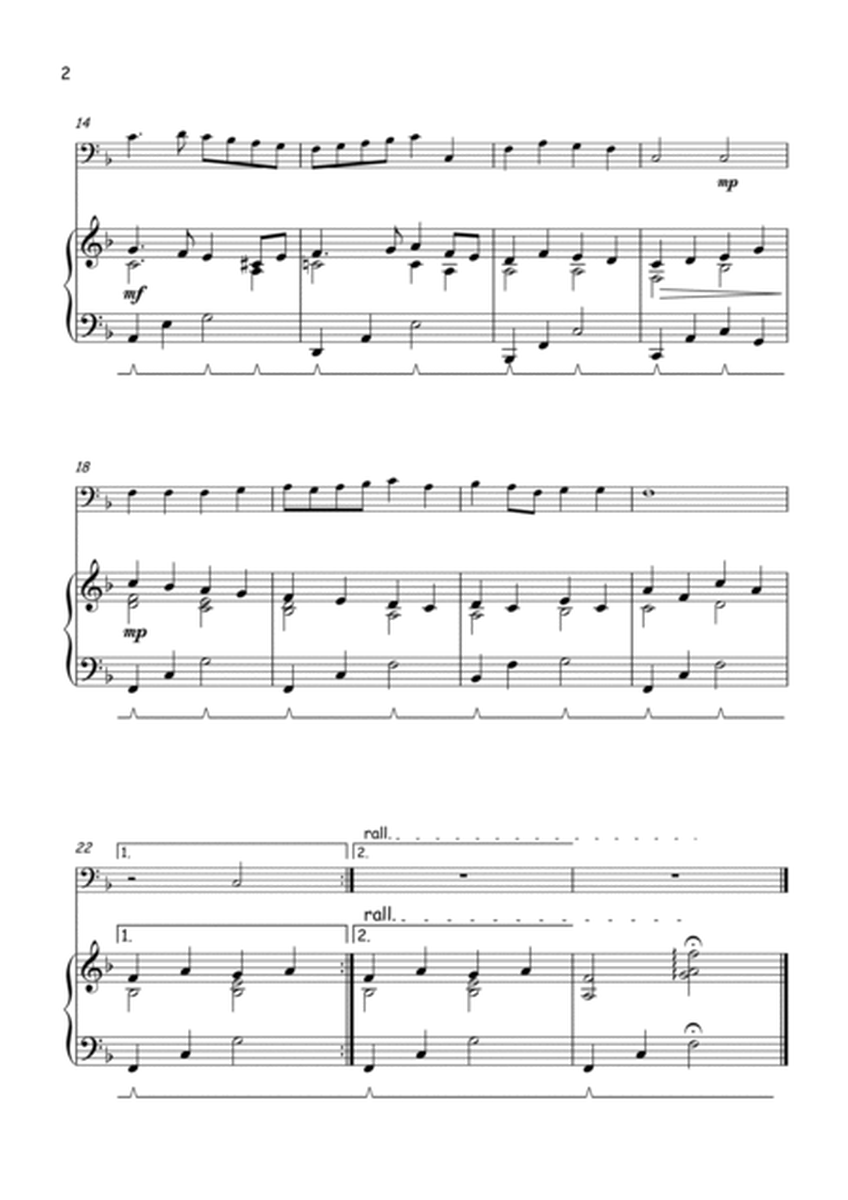 O Little Town of Bethlehem for Solo Cello and Piano image number null