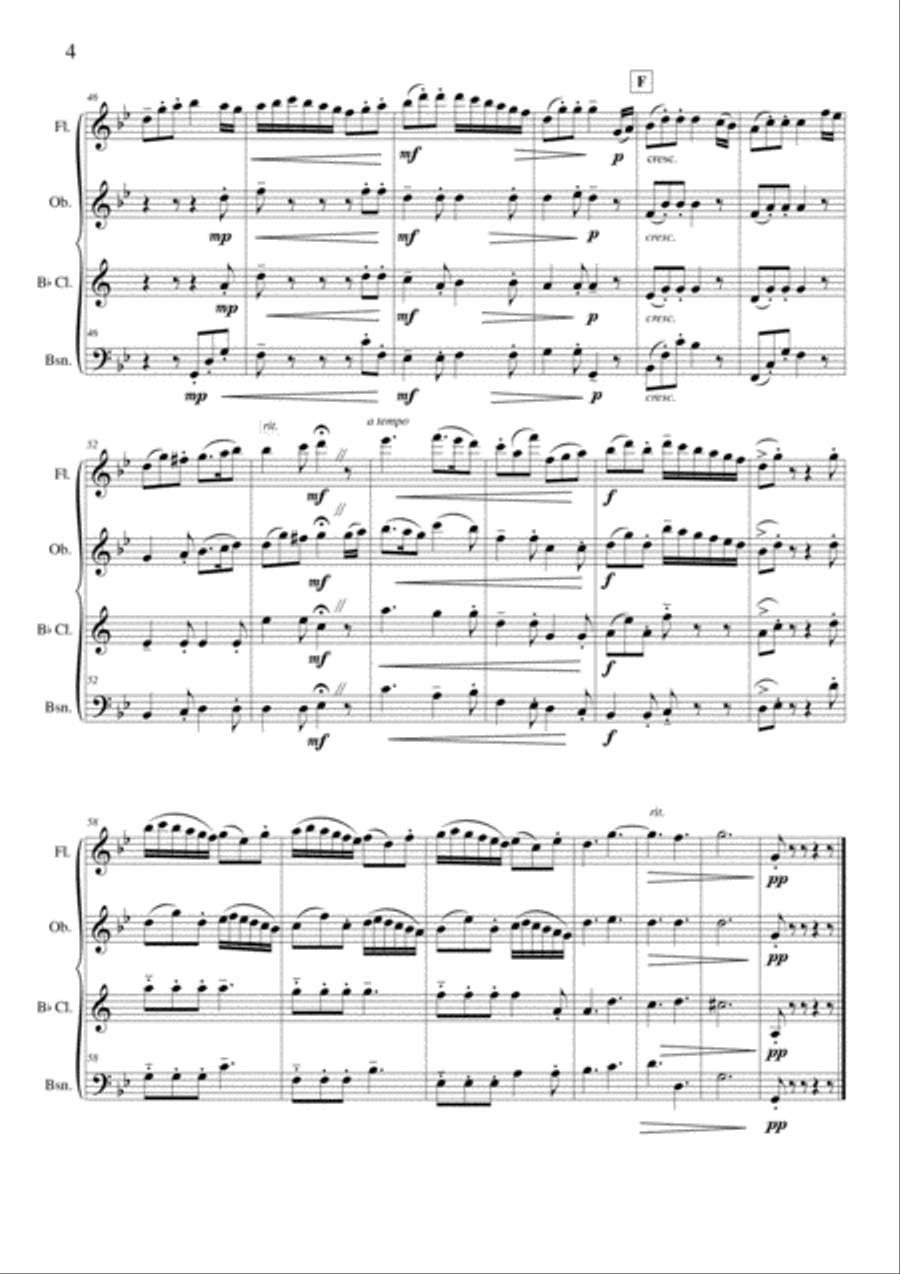 Captain O Kane Captain O Kane Woodwind Quartet scores gallery preview page 5