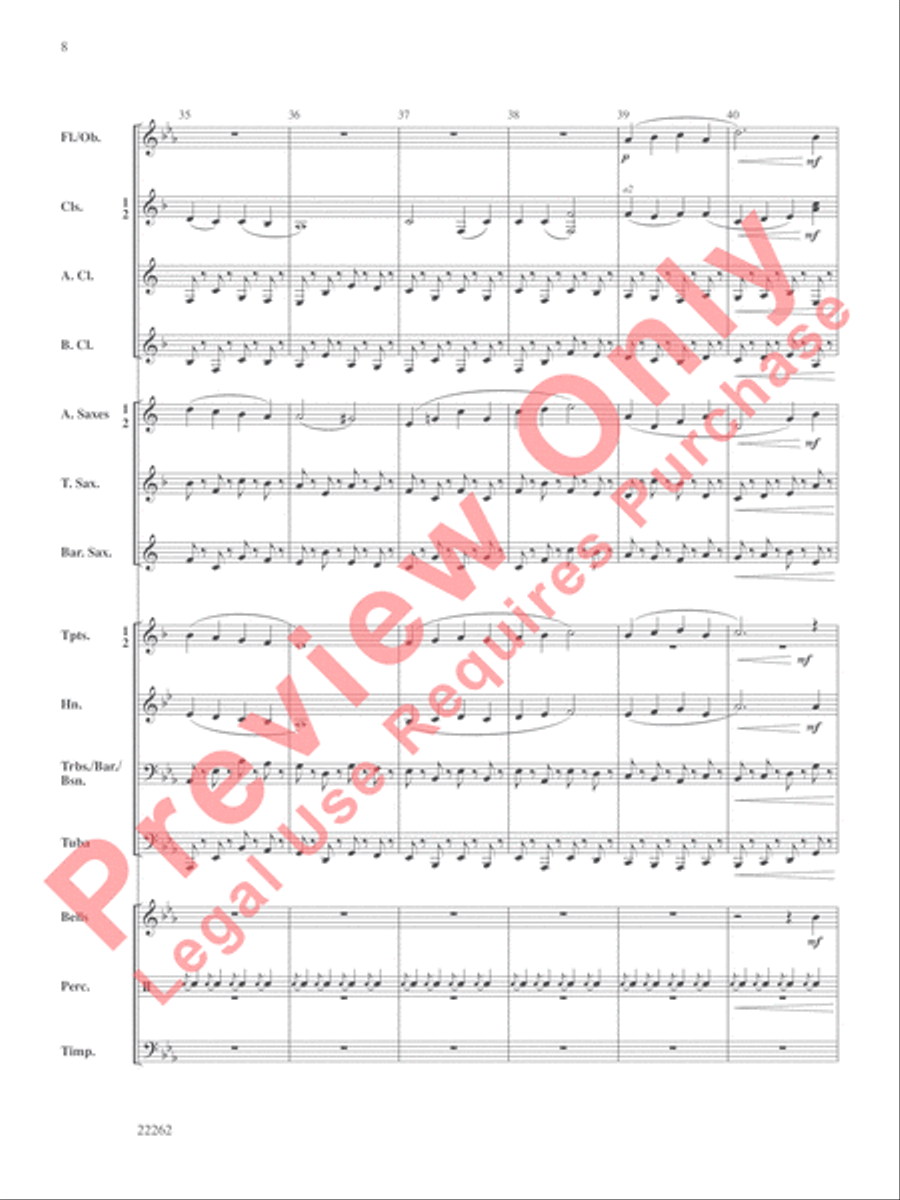 The Sorcerer's Procession Concert Band scores gallery preview page 9
