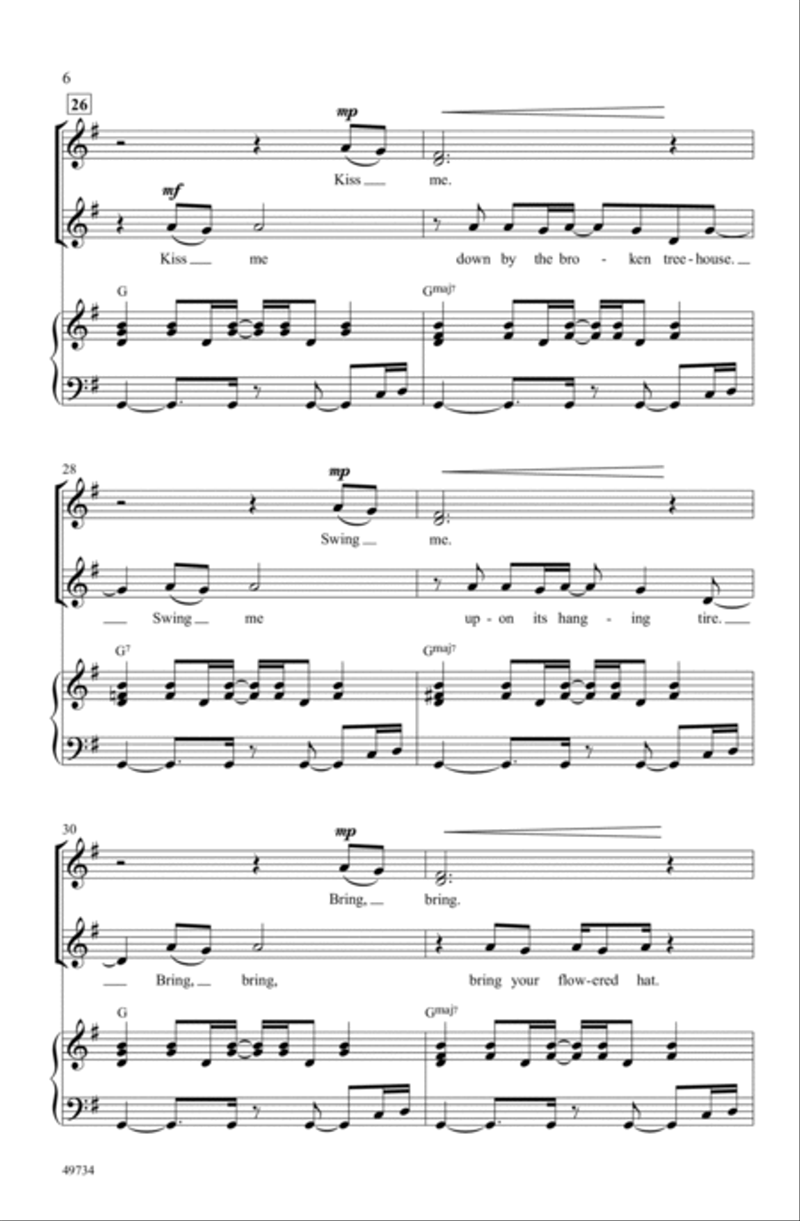Kiss Me Choir scores gallery preview page 5