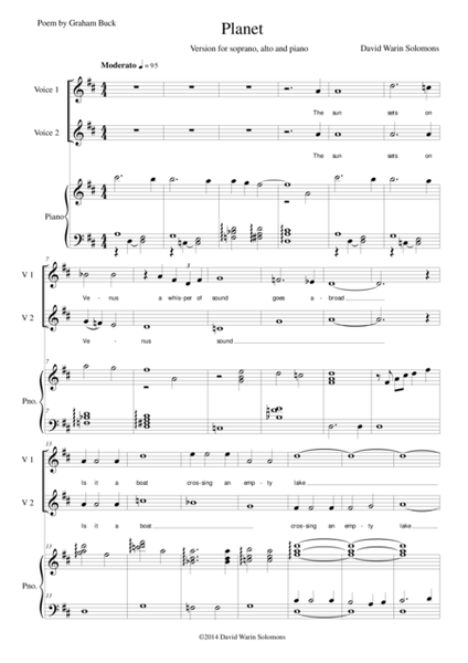 Planet for soprano, alto and piano image number null