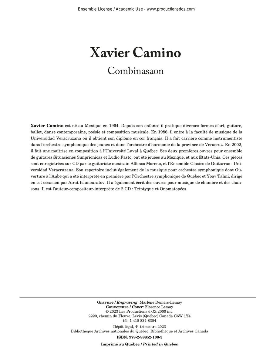 Combinasaon Bassoon - Digital Sheet Music
