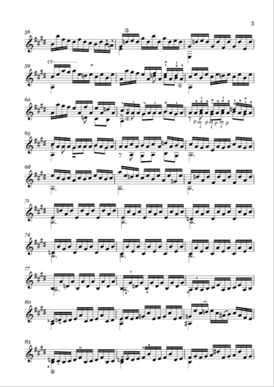 J. S. Bach - Prelude BWV 1006, transcr. for guitar Classical Guitar scores gallery preview page 3