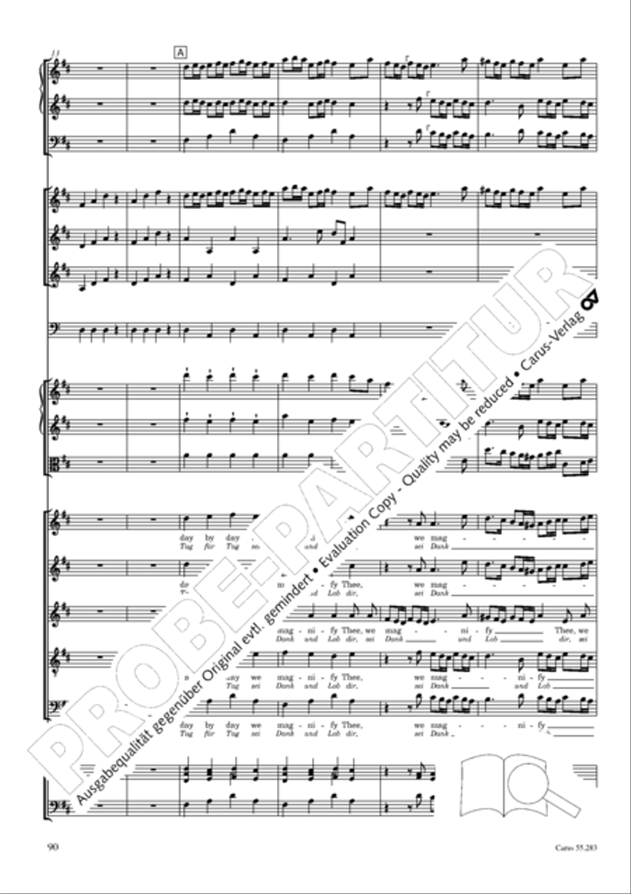 Te Deum for the Victory of Dettingen SSATB scores gallery preview page 107