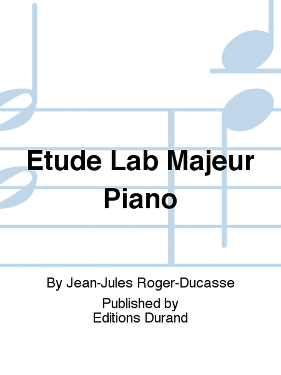 Etude Lab Majeur Piano