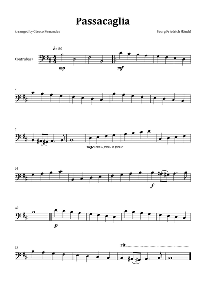 Passacaglia by Handel/Halvorsen - Double Bass Solo image number null