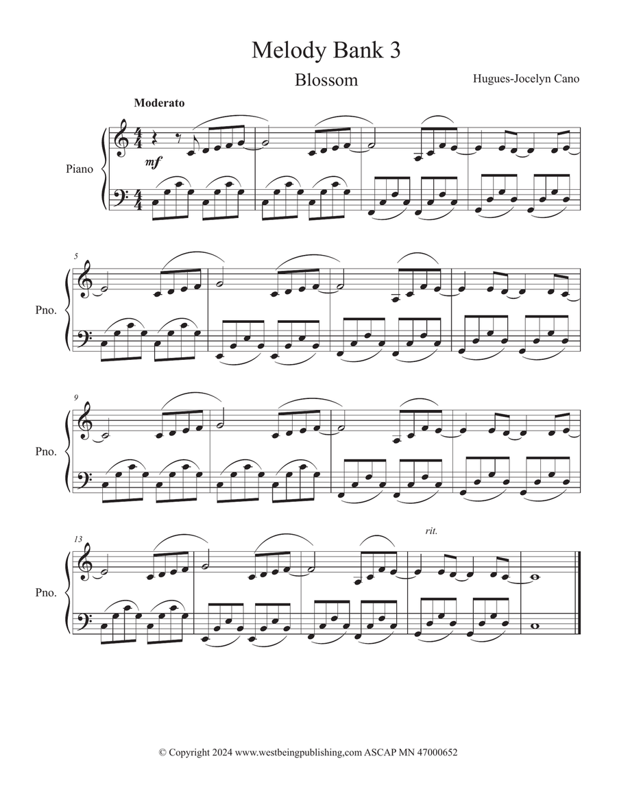 Melody Bank 3 - Blossom Easy Piano scores gallery preview page 1
