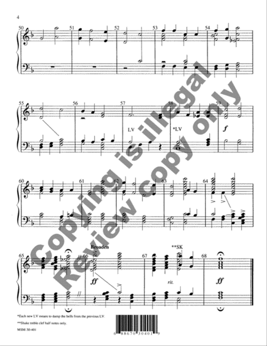 Come, You Faithful, Raise the Strain Handbell Choir scores gallery preview page 4
