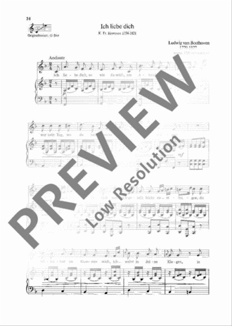 Ich liebe dich Voice Solo scores gallery preview page 2