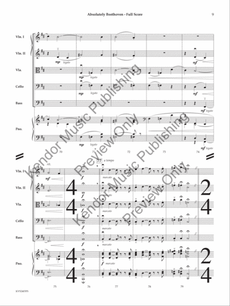 Absolutely Beethoven (Score) String Orchestra scores gallery preview page 10