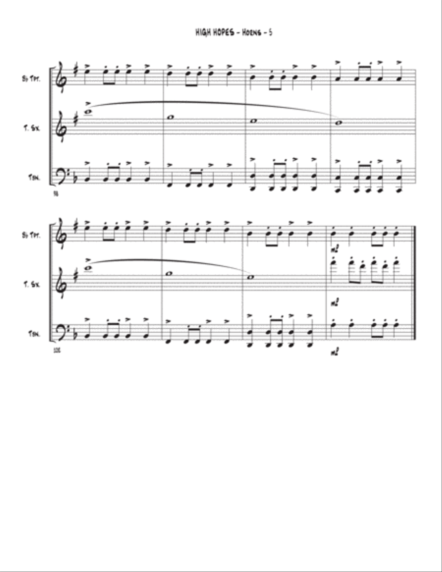 High Hopes Tenor Saxophone scores gallery preview page 5