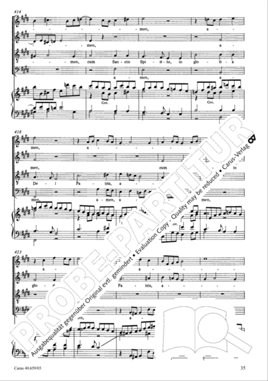 Mass in A flat major (Messe in As) 4-Part scores gallery preview page 36