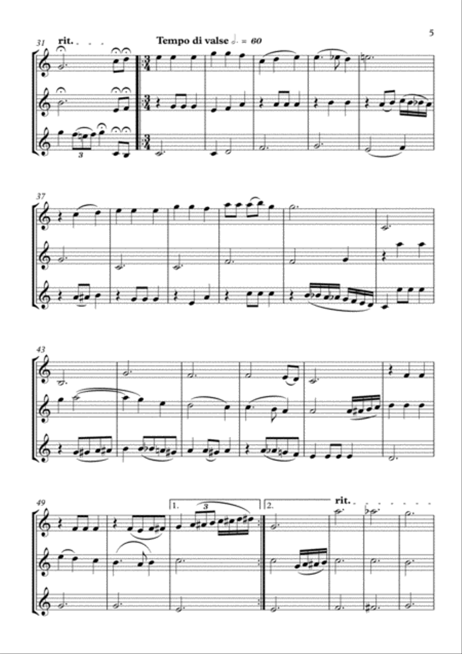 Forever Love Woodwind Trio scores gallery preview page 5