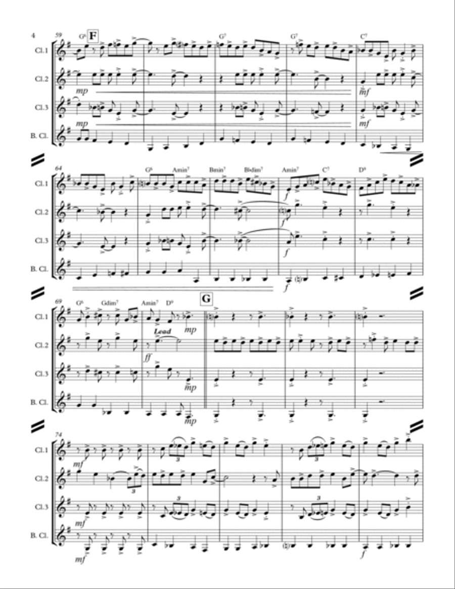 Boogie Woogie Santa Claus Woodwind Ensemble scores gallery preview page 5