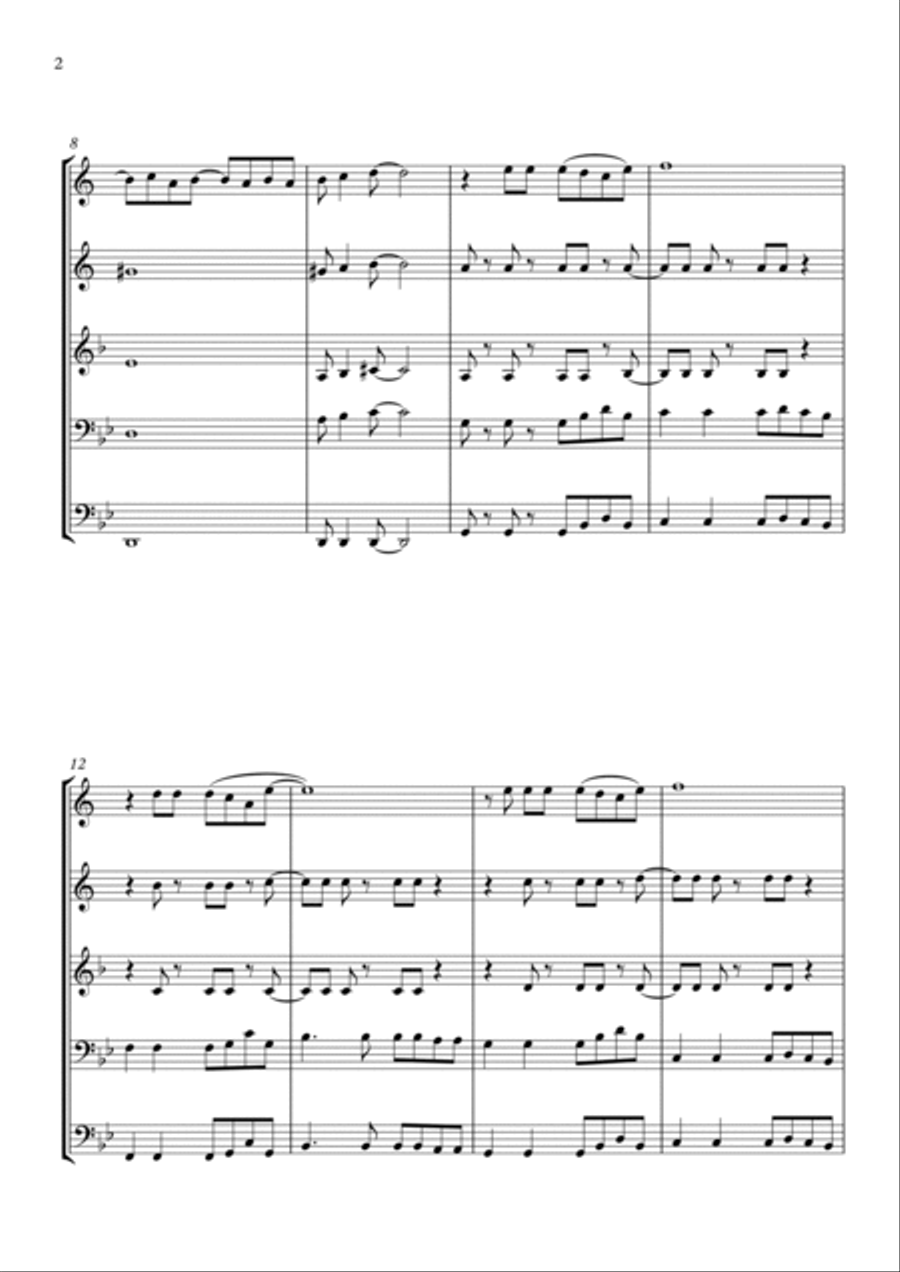 Flowers Brass Quintet scores gallery preview page 2