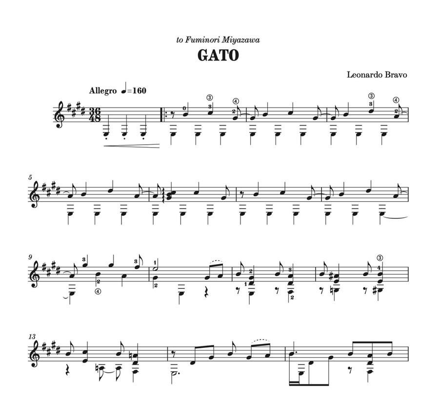 Gato Classical Guitar scores gallery preview page 2