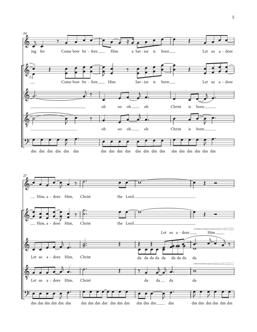 O Come (Let Us Adore) Divisi scores gallery preview page 5
